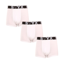 3PACK Férfi boxeralsó Styx sportos gumipánt fehér (3G1061) XXL férfi alsó