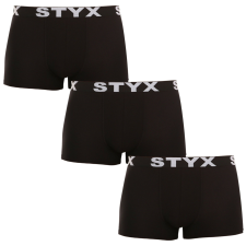 3PACK Férfi boxeralsó Styx sportos gumipánt fekete (G9606060) XL férfi alsó