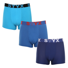  3PACK Férfi boxeralsó Styx sportos gumipánt kék (3G96789) L