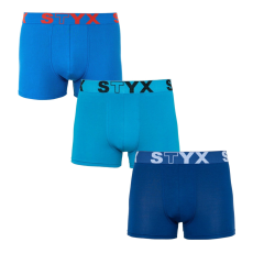 3PACK Férfi boxeralsó Styx sportos gumipánt kék (G9676869) L