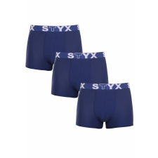 3PACK férfi boxeralsó Styx sportos gumipánt sötétkék (3G968) XXL férfi alsó