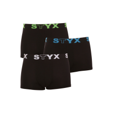 3PACK férfi boxeralsó Styx sportos gumipánt többszínben (G9606162) XL