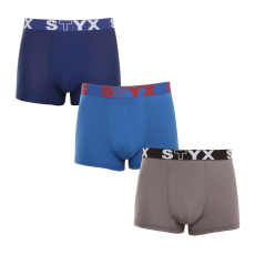  3PACK férfi boxeralsó Styx sportos gumipánt többszínben (G9676863) S
