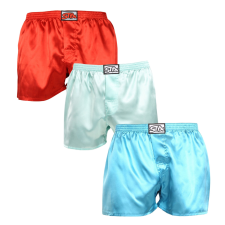 3PACK férfi klasszikus boxeralsó Styx klasszikus gumi satin multicolour (3C06372) M férfi alsó