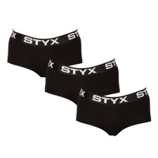  3PACK női bugyi Styx lábszárral fekete (3IN0960) XL bugyi, női alsó