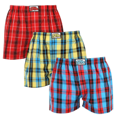 3PACK tarka férfi klasszikus boxeralsó Styx klasszikus gumi (3A0913) XL férfi alsó