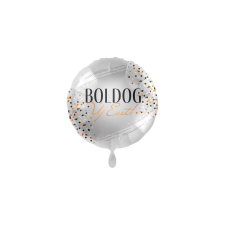 45 cm-es Boldog Új évet elegáns fólia lufi party kellék