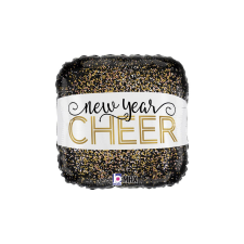 45 cm-es New Year Cheer metál fólia lufi party kellék