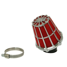 46 Malossi E5 Racing 38mm piros légszűrő, króm légszűrőráccsal egyéb motorkerékpár alkatrész