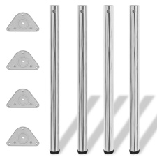  4 db állítható magasságú króm asztalláb 870 mm bútor