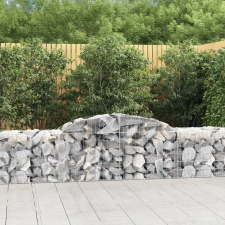  4 db íves horganyzott vas gabion kosár 300x50x60/80 cm kerti tárolás