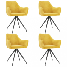  4 db sárga bársony étkezőszék bútor
