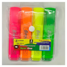  4 db SuperLiner Szövegkiemelő Készlet – Fluoreszkáló Színek,  Tartós Tintával LW3365216 filctoll, marker