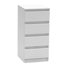  4 fiókos komód, fehér, HANY NEW 009 bútor