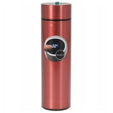 4-Home EH Temp rozsdamentes acél termosz hőmérővel 450 ml, piros termosz