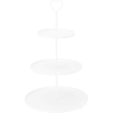 4-Home Fém polcos szekrény, 3 polc, 30 × 30 × 48 cm,fehér, fehér konyhai eszköz