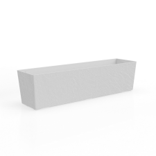 4-Home Gardenico Florence Stone virágláda fehér, 75 cm, fehér, 75 cm kerti tárolás