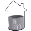 4-Home House beton virágtaó szürke, 15 x 19,5 x 11,5 cm