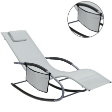 4-Home Kerti hintaszék 148 x 63 x 87 cm, világosszürke kerti bútor