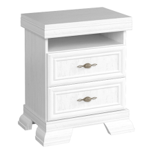 4-Home KORA éjjeliszekrény, andersen fenyő, fehér bútor
