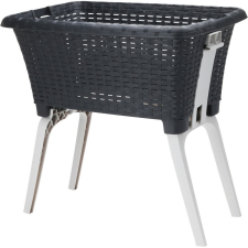 4-Home Újrahasznosított szennyeskosár lábakkal , 60 x 40 x 58 cm, antracit bútor