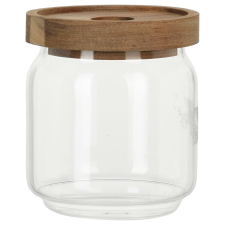 4-Home Üvegedény akácfa fedéllel 400 ml, 0,4 l papírárú, csomagoló és tárolóeszköz