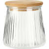 4-Home Üvegedény bambusz fedéllel és bordázattal 680 ml