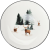 4-Home Winter Deer porcelán desszert tányér, 19 x 2 cm