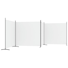 4 paneles fehér szövet térelválasztó 698x180 cm bútor