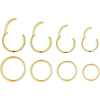  4 részes acél karika orr piercing szett
