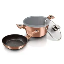  4-részes főzőkészlet márvány bevonattal METALLIC LINE ROSE GOLD EDITION 19455 edény