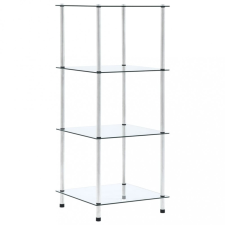  4-szintes átlátszó edzett üveg polc 40 x 40 x 100 cm bútor
