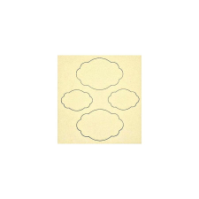  4db címke, mérete: 60x40mm, 40x27 mm dekorációs kellék