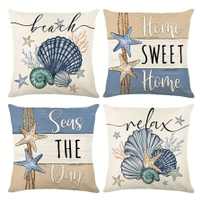  4db Óceán témájú párnahuzat 45x45cm 601099711060975 lakástextília