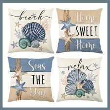  4db Óceán témájú párnahuzat 45x45cm 601099711060975 lakástextília