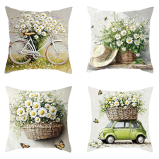  4db Virágmintás párnahuzat 45x45cm 601100106903831 lakástextília