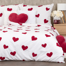 4Home Red Hearts pamut ágyneműhuzat, 140 x 200 cm, 70 x 90 cm lakástextília