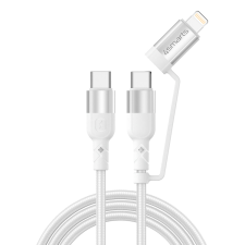 4smarts ComboCord CL USB Type-C apa - USB Type-C / Lightning apa Adat és töltő kábel - Fehér (1.5m) (4S540573) kábel és adapter