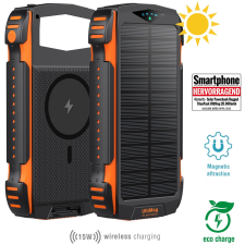 4smarts Solar TitanPack UltiMag Power Bank 20000mAh - Fekete / Narancssárga (4S496560) power bank