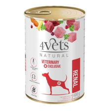 4Vets NATURAL VETERINARY EXCLUSIVE RENAL 400g vesebetegségben szenvedő kutyáknak kutyaeledel