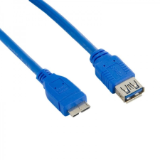 4world Kábel USB 3.0 AF- Micro BM 5.0m kék (08975) kábel és adapter