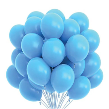 50 darabos latex lufi szett – 30 cm – Világoskék party kellék