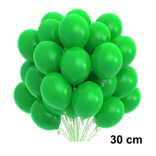 50 darabos latex lufi szett – 30 cm - Zöld party kellék