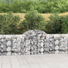  50 db íves horganyzott vas gabion kosár 200x50x80/100 cm kerti tárolás