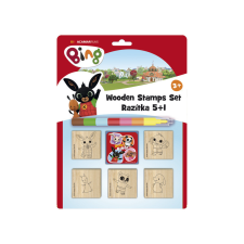  5 db nyomda + nyomdapárna + zsírkréta - Bing kreatív és készségfejlesztő