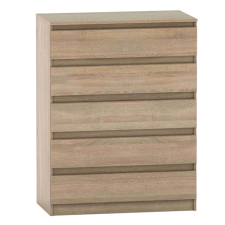  5 fiókos komód, tölgy sonoma, HANY NEW 005 bútor