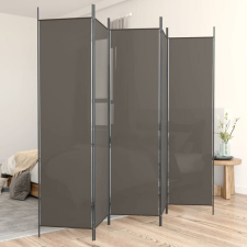 5 paneles antracitszürke szövet térelválasztó 250 x 220 cm bútor