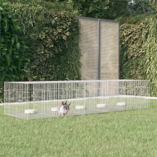 5 paneles horganyzott vas nyúlketrec 273x79x54 cm ketrec, szállítóbox rágcsálóknak