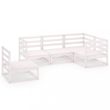  5 részes fehér tömör fenyőfa kerti ülőgarnitúra kerti bútor