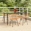  5 részes polyrattan kerti étkezőgarnitúra